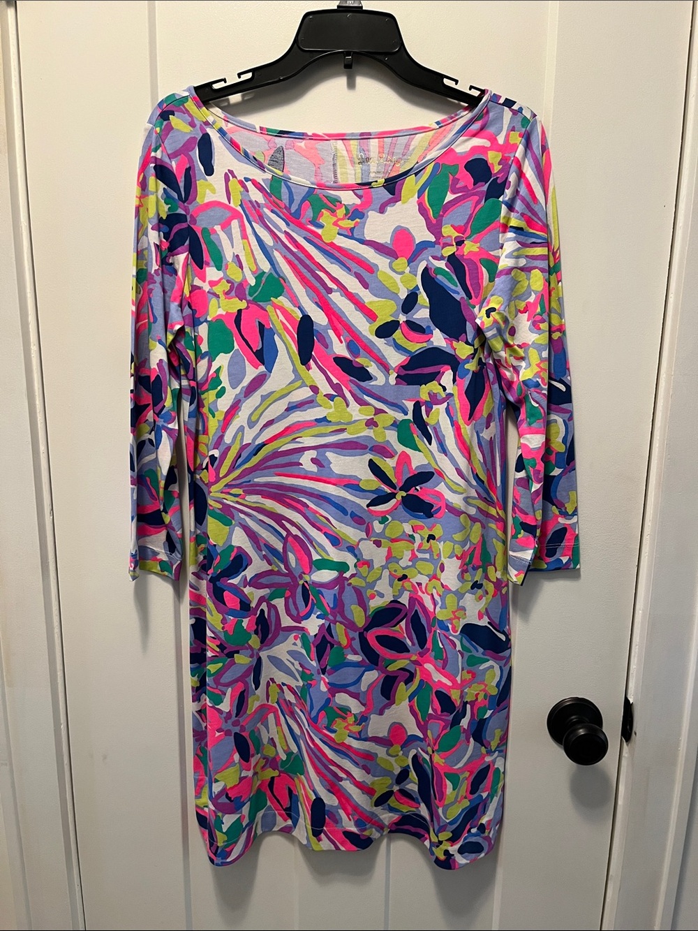 Lilly Pulitzer Multicolor Floral Long-Sleeve Shift Dress